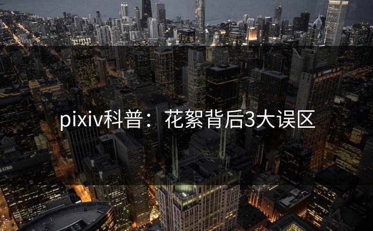 pixiv科普：花絮背后3大误区
